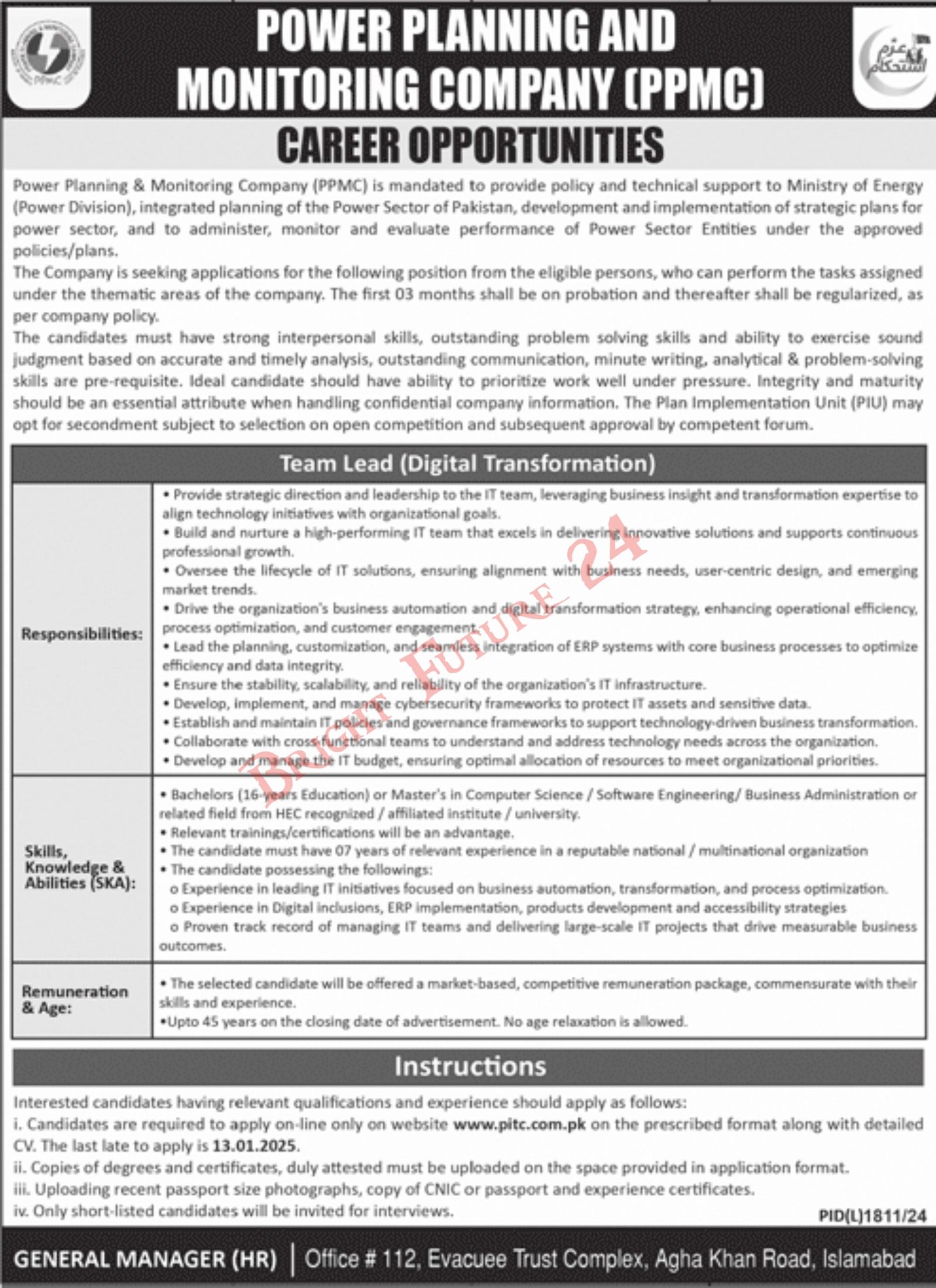 Latest Power Planning And Monitoring Company PPMC Jobs 2025