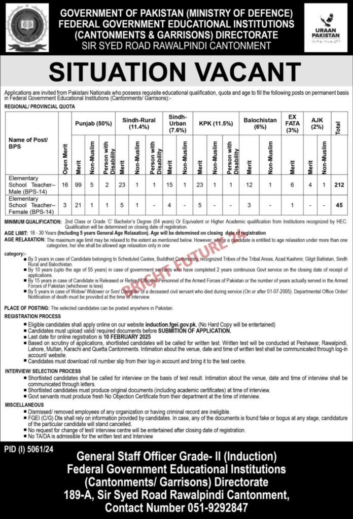 Elementary School Teacher FGEI Jobs in 2025