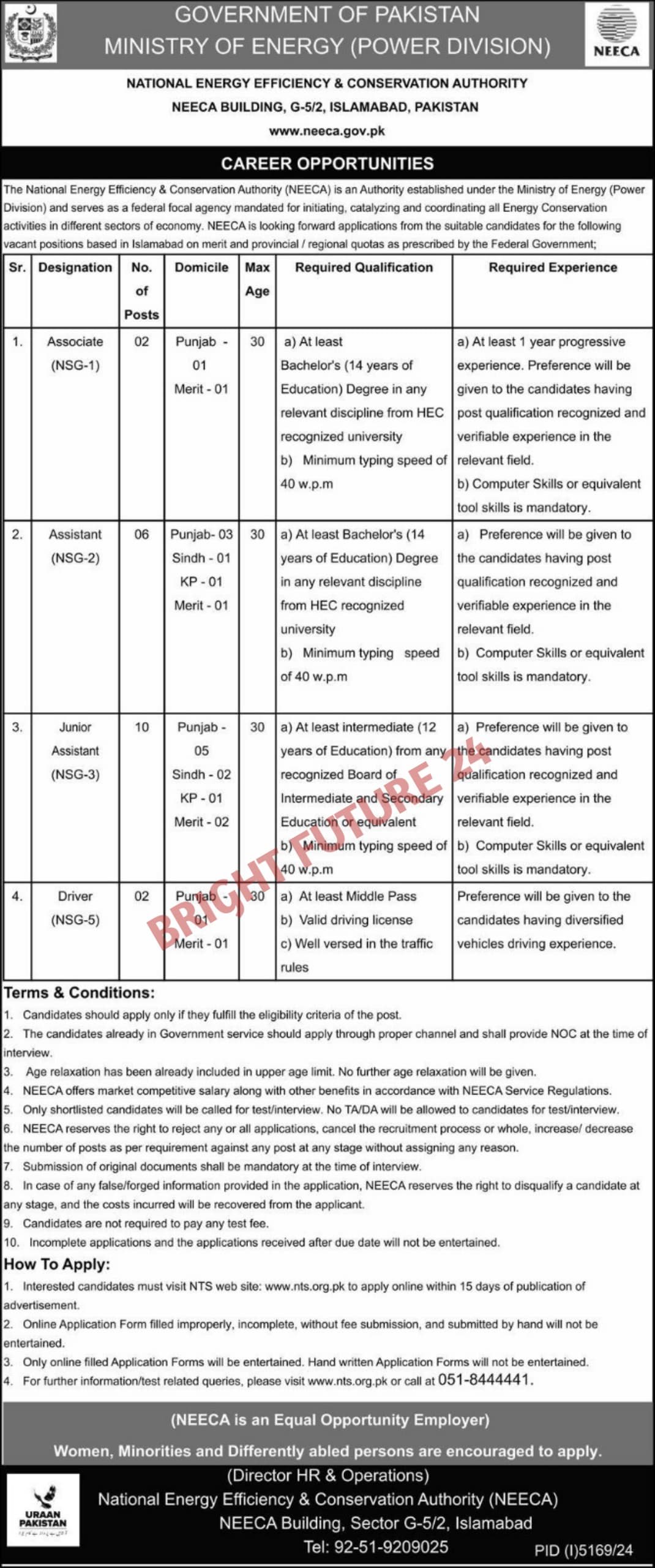 NEECA Islamabad Jobs 2025