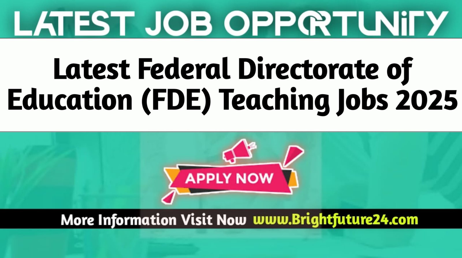 Federal Directorate of Education (FDE) Teaching Jobs 2025