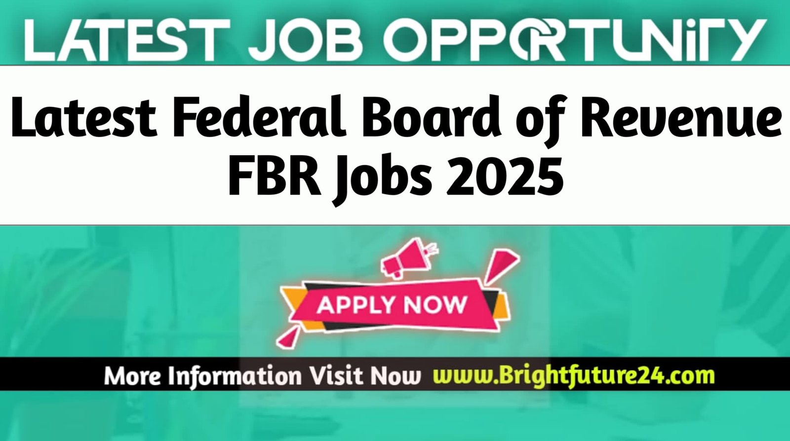 Federal Board of Revenue FBR Jobs 2025