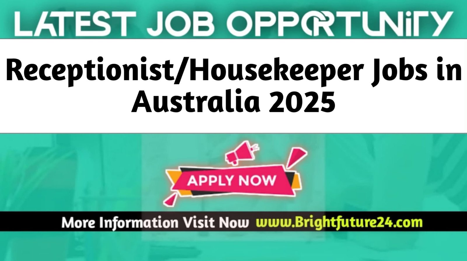 Receptionist/Housekeeper Jobs in Australia 2025